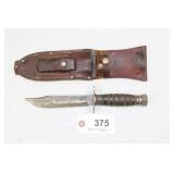 Camillus N.Y. 6" fixed blade knife w/serrated back