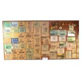 Hunting & Fishing licenses mounted on