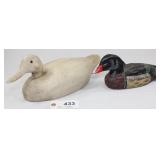 (2) wood decoys, 1 Heritage Mint & 1 Lane Chair Co