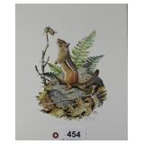 Chipmunk by Ned Smith Copyright 1983, 1936/2500,