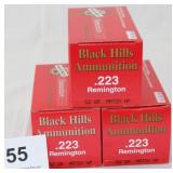 (3) boxes, 50 rds. per box Black Hills Ammunition