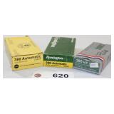 (3) total boxes .380 ACP 50 rd. boxes shy 7 rounds