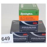 (3) boxes CCI primers 400 small rifle & (1) box