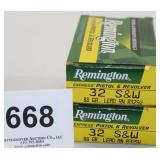 (2) boxes 50 rds. per box Remington .32 S&W 88 gr.