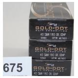 (3) boxes Speer LE Gold Dot Duty Ammunition