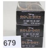 (3) boxes Speer LE Gold Dot Duty Ammunition