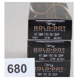 (3) total boxes Speer LE Gold Dot Duty Ammunition