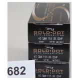 (3) total boxes Speer LE Gold Dot Duty Ammunition