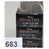 (3) total boxes Speer LE Gold Dot Duty Ammunition