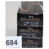 (3) total boxes Speer LE Gold Dot Duty Ammunition