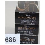 (3) total boxes Speer LE Gold Dot Duty Ammunition