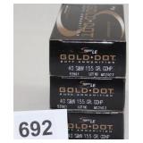 (3) total boxes Speer LE Gold Dot Duty Ammunition