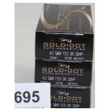 (3) total boxes Speer LE Gold Dot Duty Ammunition