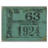 1923 Washington County #63 Pennsylvania canvas