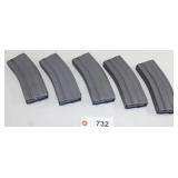 5 B.F.I. Steel M16/AR-15 30 rd. mags
