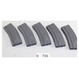 5 B.F.I. Steel M16/AR-15 30 rd. mags
