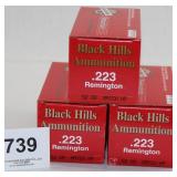 3 boxes Black Hills Ammunition .223 Remington
