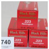 3 boxes Black Hills Ammunition .223 Remington