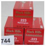 3 boxes Black Hills Ammunition .223 Remington