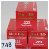 3 boxes Black Hills Ammunition .223 Remington