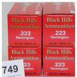 4 boxes Black Hills Ammunition .223 Remington