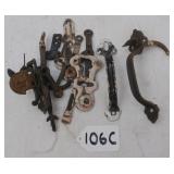 Victorian cast thumb latches