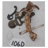 Victorian cast thumb latches