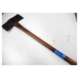 double blade ax, hand forged