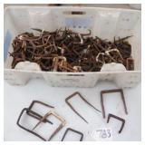 hand forged staples for barn boards