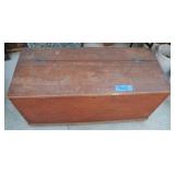 dovetailed blanket chest, red