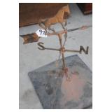 copper weathervane, horse