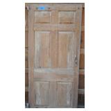 wooden door, 18th century, 6 panel