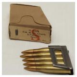 (1) box Stuck 8mm M.30 scharfe S-Patronen