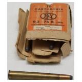6 rds plus 1 brass damaged original box FN