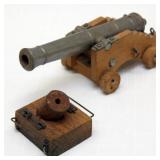 2 fireable desk top artillery cannons. Smaller