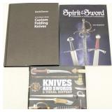 (3) books - "Knives and swords, a visual history",