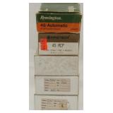 (5) boxes .45 ACP primed brass cases,