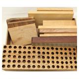 12 assorted wood reloading tray, various calibers