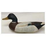 Bill Hight weighted wood decoy with leather