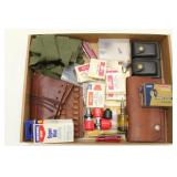 flat lot - assorted CCI primers, leather ammo