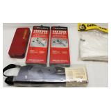 box lot - cleaning kits, shoulder harness set
