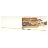 Long bow 60" long with box of assorted
