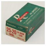 Vintage full box Remington Hi-speed .25-20 Win.