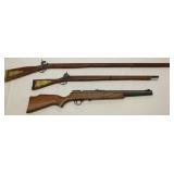 Sears "22" caliber air rifle, toy model long rifle