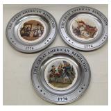 set of 3 "The Great American Revolution 1776"