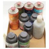 flat lot asstd open older powders, partial cans