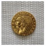 $2.50 Indian Head 1911 Gold coin in plastic case