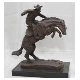 Fredrick Remington "Bronco Buster" statue 11" tall
