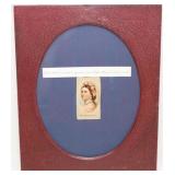 Rare 1893 Console Cigarette card of Mrs. Abraham