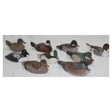 9 asstd hand painted decoy